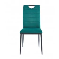 Chaise Harry velours vert – Élégance & confort Golddeco