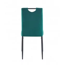 Chaise Harry velours vert – Élégance & confort Golddeco
