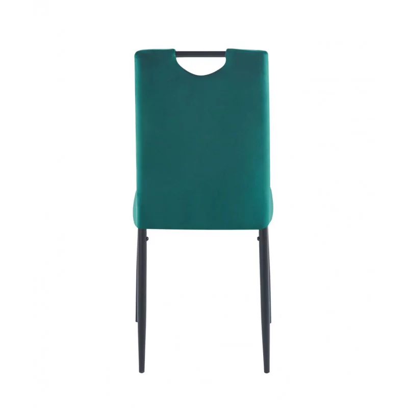 Chaise Harry velours vert – Élégance & confort Golddeco
