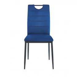 Chaise Harry velours bleu – Élégance & confort Golddeco