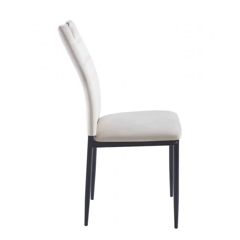 Chaise Harry velours beige – Élégance & confort Golddeco