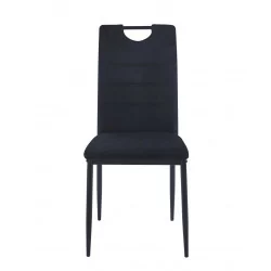 Chaise Harry velours noir – Élégance moderne & confort Golddeco