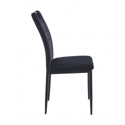 Chaise Harry velours noir – Élégance moderne & confort Golddeco