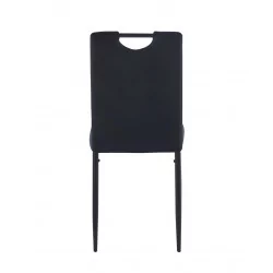 Chaise Harry velours noir – Élégance moderne & confort Golddeco