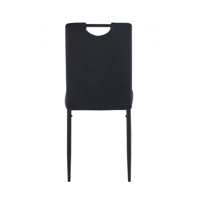 Chaise Harry velours noir – Élégance moderne & confort Golddeco