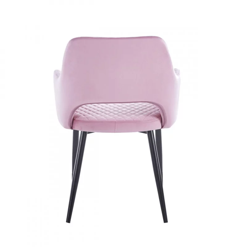 Chaise Clara velours rose – Élégance & confort Golddeco