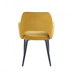 Chaise Clara velours curry – Design & confort Golddeco