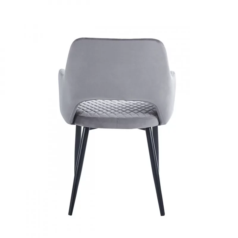 Chaise Clara velours gris – Design & confort Golddeco