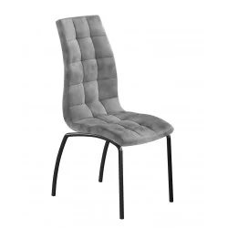 Chaise Joshua velours gris – Design & confort Golddeco