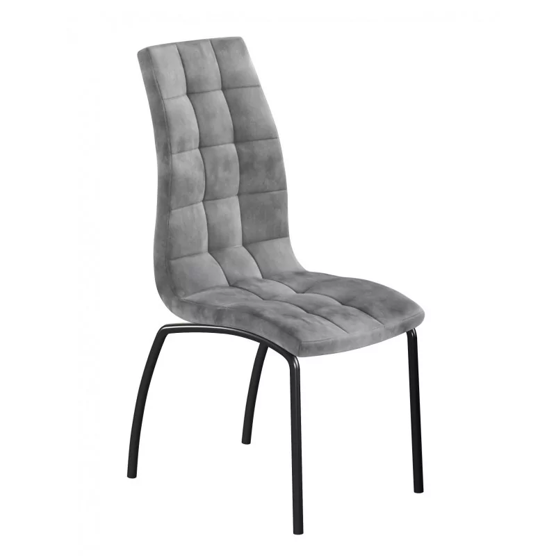 Chaise Joshua velours gris – Design & confort Golddeco