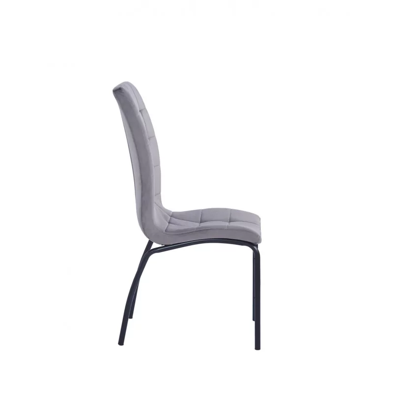 Chaise Joshua velours gris – Design & confort Golddeco