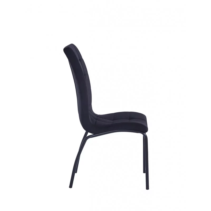 Chaise Joshua velours noir – Élégance & confort Golddeco
