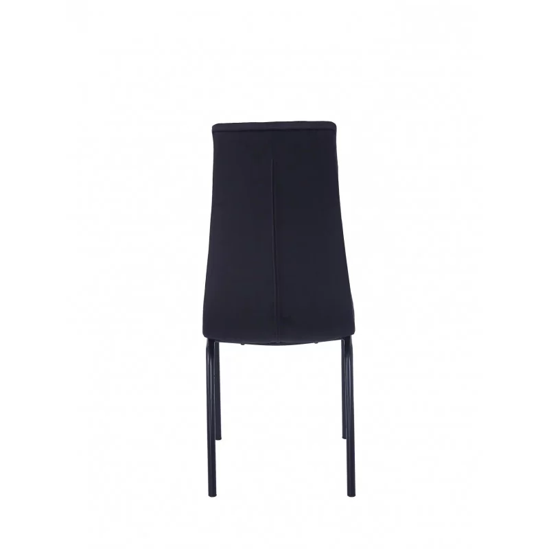 Chaise Joshua velours noir – Élégance & confort Golddeco