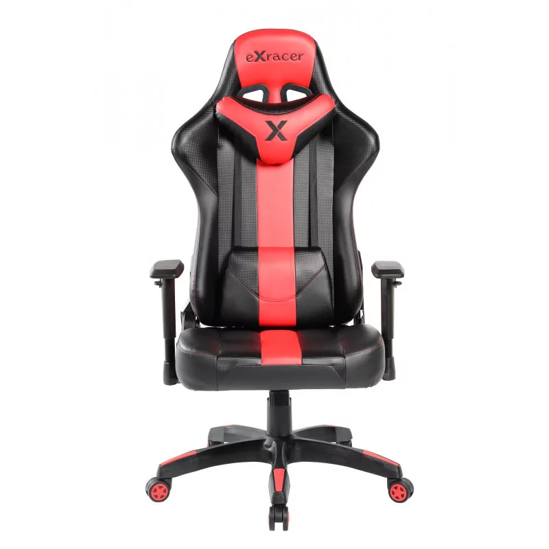 Fauteuil Gamer RACING PRO – Noir & Rouge – Confort Ergonomique