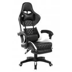 Chaise Gamer Atlas – Noir & Blanc | Confort & Design