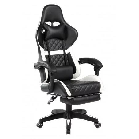 Chaise Gamer Atlas – Noir & Blanc | Confort & Design