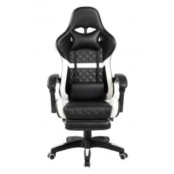 Chaise Gamer Atlas – Noir & Blanc | Confort & Design