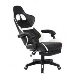 Chaise Gamer Atlas – Noir & Blanc | Confort & Design