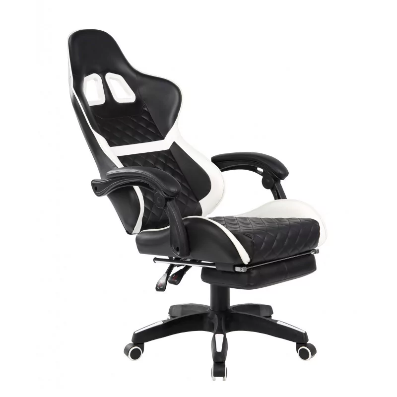 Chaise Gamer Atlas – Noir & Blanc | Confort & Design