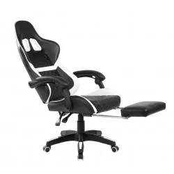 Chaise Gamer Atlas – Noir & Blanc | Confort & Design