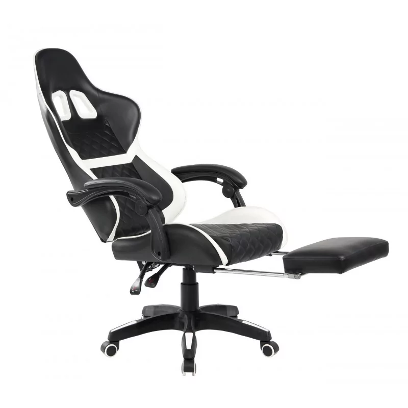 Chaise Gamer Atlas – Noir & Blanc | Confort & Design