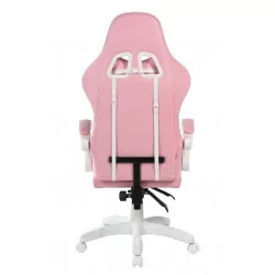 Chaise Gamer Atlas – Rose & Blanc | Élégance & Confort