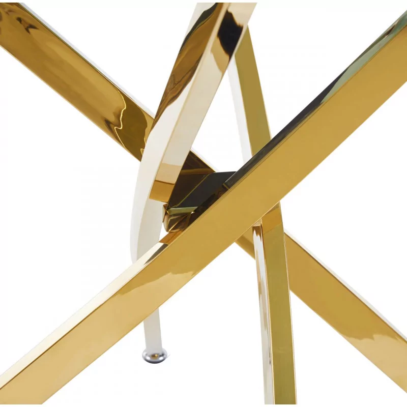 Table Ronde Imperia – Marbre Noir & Doré Design Luxe