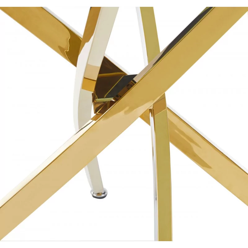 Table Imperia – Marbre Blanc & Doré Design Luxe