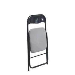 Chaise pliante velours gris – Pratique & design Golddeco