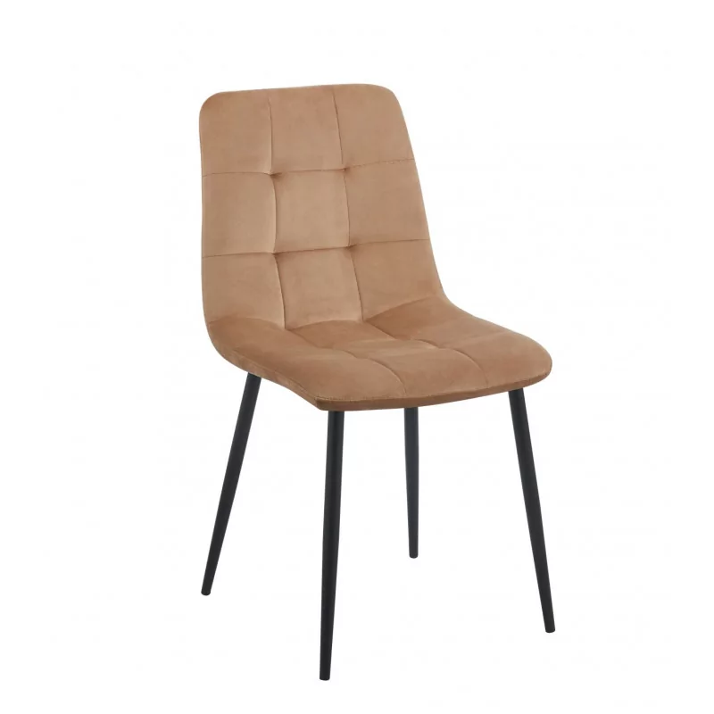 Chaise Bohoo velours cappuccino – Design moderne & confort Golddeco