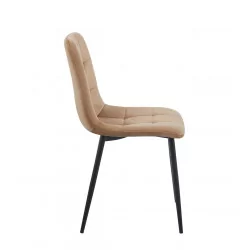 Chaise Bohoo velours cappuccino – Design moderne & confort Golddeco