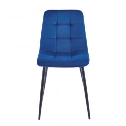 Chaise Bohoo velours bleu – Élégance & confort Golddeco
