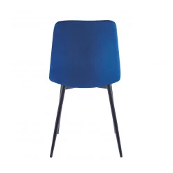 Chaise Bohoo velours bleu – Élégance & confort Golddeco