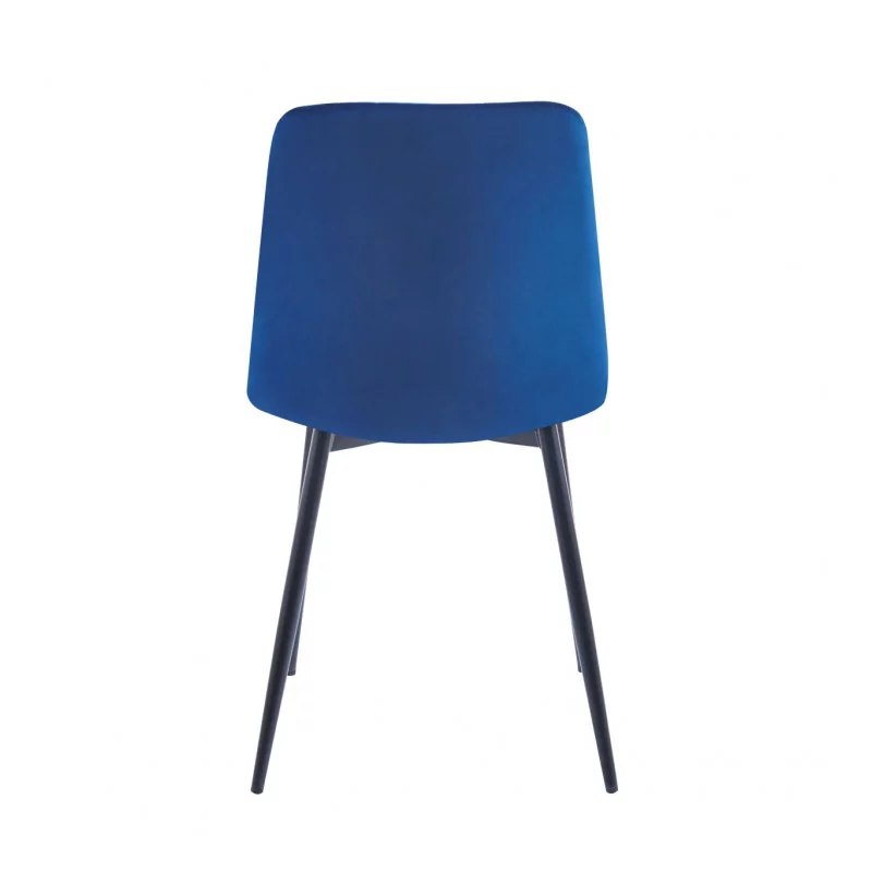 Chaise Bohoo velours bleu – Élégance & confort Golddeco