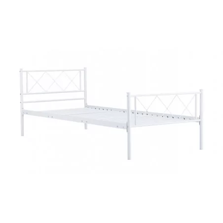 Lit en métal 90x200 blanc – structure design moderne et robuste | Golddeco