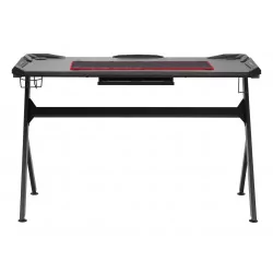Bureau Gaming LED noir et rouge – design pro avec hub USB | Golddeco