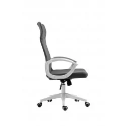 Fauteuil de bureau Aero – Gris & Blanc | Design & Confort