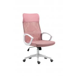 Fauteuil de bureau Aero – Rose & Blanc | Design & Confort