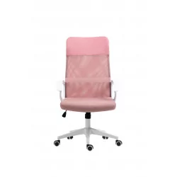 Fauteuil de bureau Aero – Rose & Blanc | Design & Confort