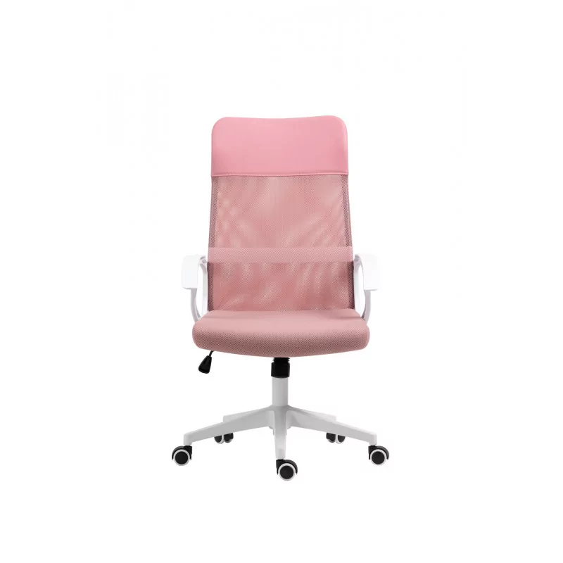 Fauteuil de bureau Aero – Rose & Blanc | Design & Confort