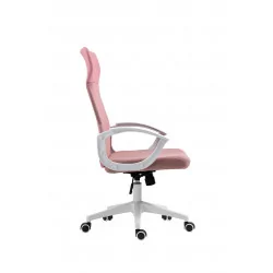 Fauteuil de bureau Aero – Rose & Blanc | Design & Confort