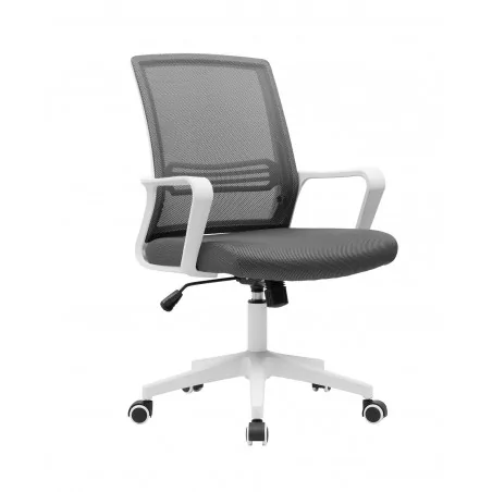 Fauteuil de bureau Aero Compact – Gris & Blanc | Confort & Design