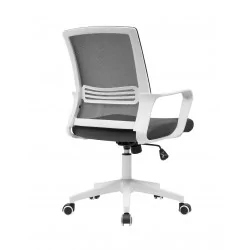 Fauteuil de bureau Aero Compact – Gris & Blanc | Confort & Design