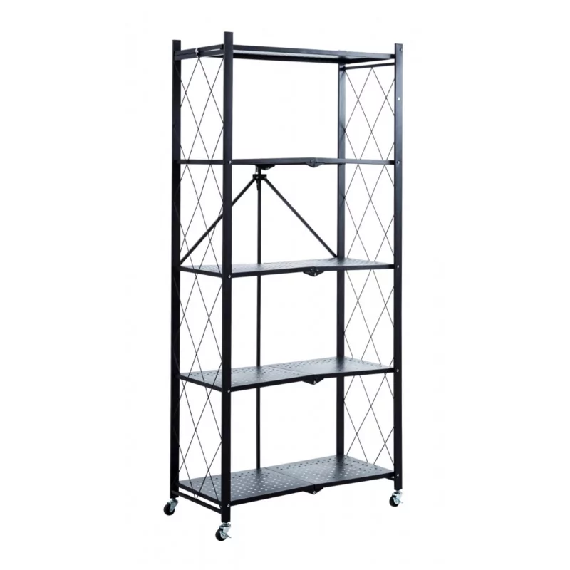 Étagère Riva noire – Métal design 5 niveaux | Golddeco