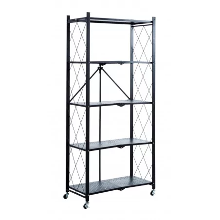 Étagère Riva noire – Métal design 5 niveaux | Golddeco