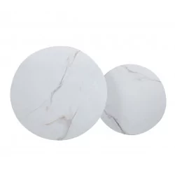 Tables basses marbre blanc brillant – Duo design Golddeco