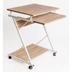 Bureau mobile enfant – aspect chêne Sonoma avec tablette coulissante