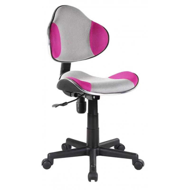 Fauteuil de bureau Flexy – Rose & Gris | Design & Confort
