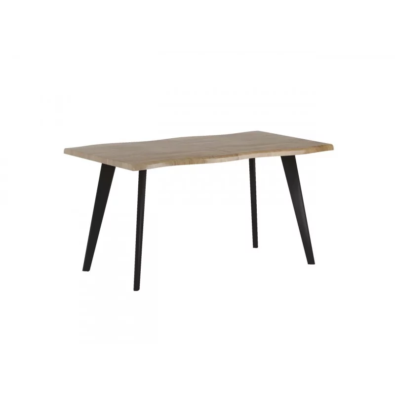 Table extensible Varenna – Chêne naturel & noir industriel
