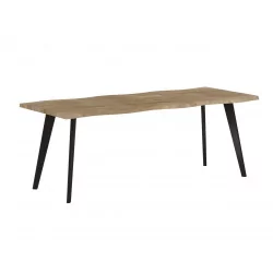Table extensible Varenna – Chêne naturel & noir industriel